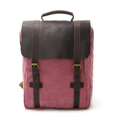 Vintage Canvas Mens Womens Large Pink College Backpack 14'' Green Travel Backpack Computer Backpack For Men
