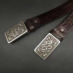 Handmade Cool Dark Brown Leather Mens Belt Coffee Leather Belt for Men