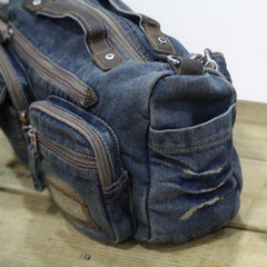 Blue Denim Mens Womens Side Bag Handbag Blue Jean Messenger Bag For Women