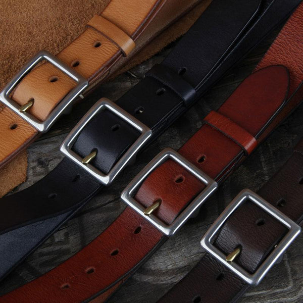 Genuine Leather Punk Rock Biker Trucker Mens Belt Men Black Coffee Belt for Men