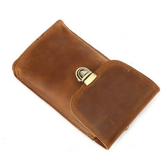 Cool Leather Men's Cell Phone Holsters Belt Pouch Belt Bag Waist Bag For Men