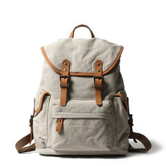 Cute Canvas Womens Mens Classic 14‘’ Green Computer Backpack White Women's School Backpack Travel Backpack for Men