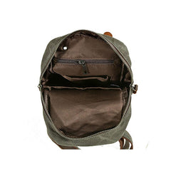 Cool Waxed Canvas Mens  Chest Bag Sling Bag One Shoulder Packs for men