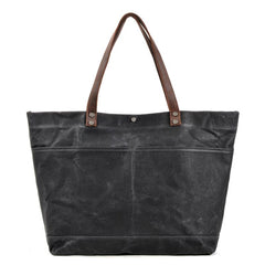 Waxed Canvas Leather Womens Mens Large Pink Tote Bag Shoulder Bag Black Tote Purse For Women