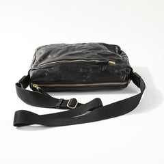 Casual Black Leather Mens Cool Side Bags Messenger Bag Brown Postman Courier Bags for Men