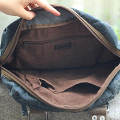 Fashion Blue Denim Mens Womens HandBag Courier Bags Blue Jean Messenger Bags For Women