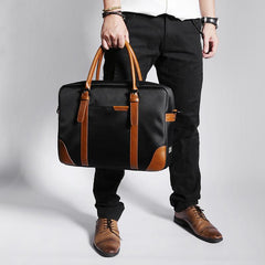 Fashion Nylon Clothing Black Men's Large Handbag Briefcase Business Laptop Business For Men