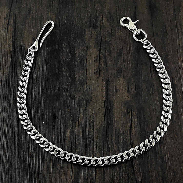 LONG PANTS CHAIN Jeans Chain 19'' SOLID STAINLESS STEEL BIKER SILVER WALLET CHAIN Sliver Jean Chain FOR MEN