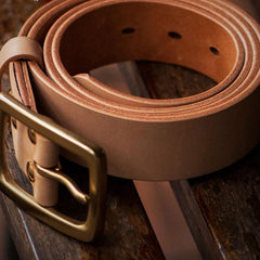 Handmade Black Leather Cool Mens Belt Leather Men Belts for Men