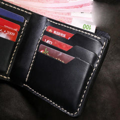 Handmade Leather Tiger Tooled Mens billfold Wallet Cool Leather Wallet Slim Wallet for Men