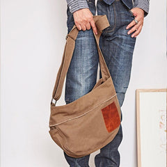 Mens Canvas Cool Side Bag Messenger Bag Canvas Saddle Shoulder Bag for Men