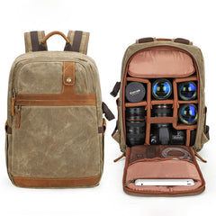 Canvas Waterproof Mens Large Nikon Camera Backpack Canon Camera Bag Dslr Camera Bag for Men