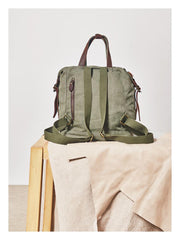 Canvas Mens Backpacks Canvas Green Satchel Backpack Canvas Computer Backpack for Men