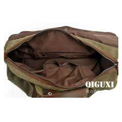 Mens Waxed Canvas Overnight Bag Canvas Weekender Bag Canvas Travel Bag for Men