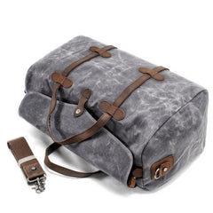 Casual Waxed Canvas Mens Large Travel Waterproof Weekender Bag Shoulder Duffle Bag for Men