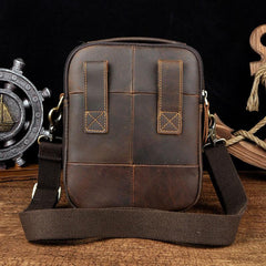 Vintage Mens Leather Side Bag Belt Pouch Holster Belt Case Waist Pouch for Men