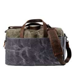 Casual Waxed Canvas Leather Mens Large Travel Weekender Bag Luggage Duffle Bag Fitness Bag for Men