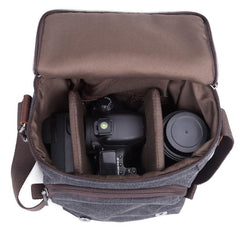 Brown CANVAS WATERPROOF MENS Small Side CAMERA Bag LARGE NIKON CAMERA BAG Gray DSLR CAMERA BAG FOR MEN