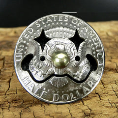 50 Cents Wallet Conchos Coin Joker Conchos Button Conchos Screw Back Decorate Concho Joker Coin Cent Biker Wallet Concho Wallet Conchos
