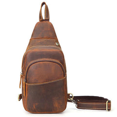 Cool Leather Chest Bag Sling Bag Sling Crossbody Bag Sling Travel Bag Sling Hiking Bags For Men