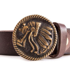 Handmade Genuine Custom Leather Mens Indian Leather Men Coffee Belt for Men - iChainWallets