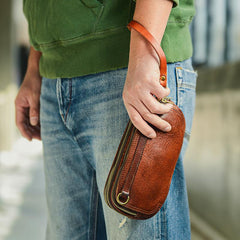 Coffee Cool Leather Mens Long Wallet Large Zipper Wallets Brown Wristlet Clutch Vintage Clutch Purse For Men