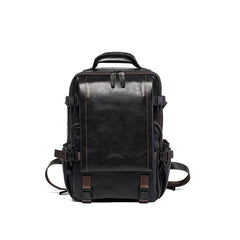 Cool Mens Leather 15inch Laptop Backpack Satchel Backpack Leather School Backpack for Men