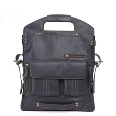 Cool 3-in-1 Brown Leather Mens Backpack Side Bag Laptop Handbag Backpack for Men