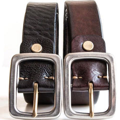 Handmade Genuine Custom Leather Mens Leather Men Coffee Black Belt for Men