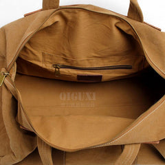 Mens Waxed Canvas Weekender Bag Canvas Travel Bag Canvas Overnight Bag for Men