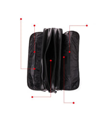 Black Leather Mens 15 inches Large Laptop Work Bag Handbag Briefcase Shoulder Bags Business Bags For Men