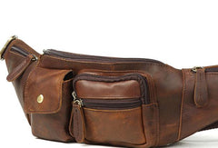 Cool Leather Mens Fanny Back Waist Bag Hip Bag Fanny Bag For Men