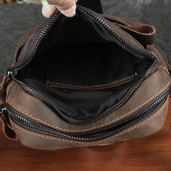 Cool Leather Mens Small Messenger Bag Tablet Side Bag Shoulder Bags For Men