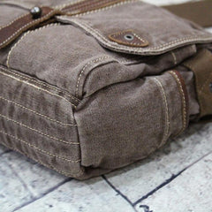 Fashion Canvas Black Mens Small Postman Bag Canvas Messenger Bags Courier Bag For Men