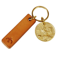 Handmade Brass Keyring With Leather Snake Charm KeyChain Animal Leather Keyring Car Key Chain for Men