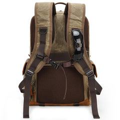 CANVAS WATERPROOF 15‘’ MENS LARGE NIKON CAMERA BACKPACK CANON CAMERA BAG DSLR CAMERA BAG FOR MEN