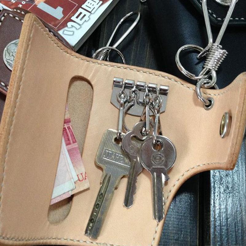 Cool Mens Double Zipper Leather Key Wallet Key Holder Car Key Holder F –  iChainWallets