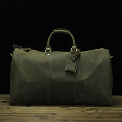 Cool Mens Leather Large Weekender Bag Duffle Bag Travel Bag for Men