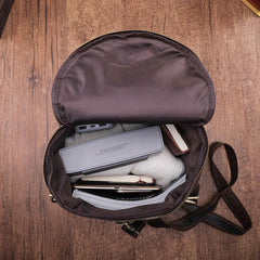 Cool Mens Leather Barrel Backpack Overnight Bag Travel Backpack Weekender Bag for men