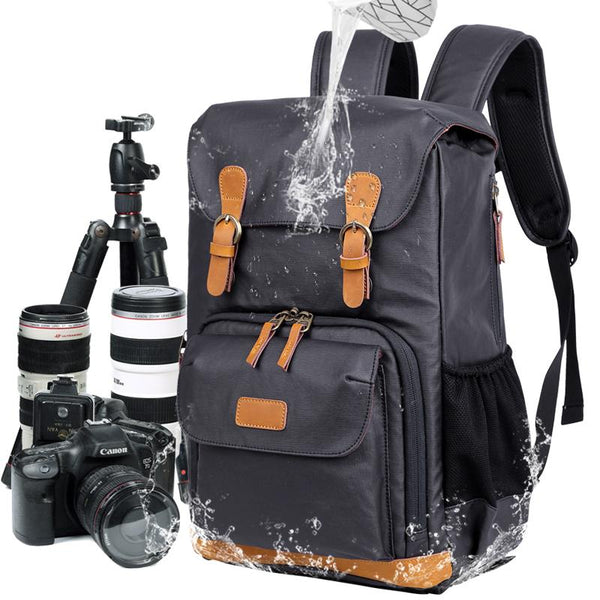 Blue LARGE CANVAS WATERPROOF MENS DSLR CAMERA BAG CANON CAMERA BACKPACK NIKON CAMERA BAG FOR Women