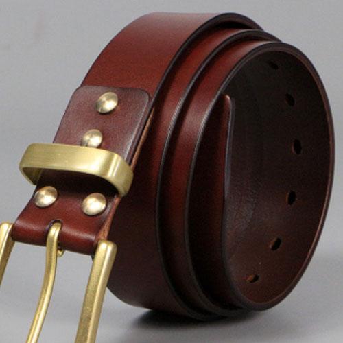 Handmade Genuine Custom Leather Mens Leather Men Brown Black Belt - iChainWallets