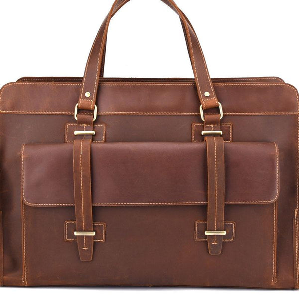 Cool Leather Mens Large Vintage Overnight Bag Weekender Bag Travel Bags For Men