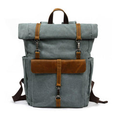 Cool Canvas Mens Travel Backpack Canvas School Backpack Laptop Backpack for Men