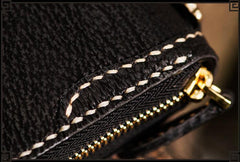Handmade Leather Tibetan Mens Biker Chain Wallet Cool Leather Wallets Long Chain Wallets for Men