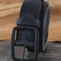 Genuine Leather Punk Rock Biker Trucker Mens Belt Men Black Coffee Belt for Men