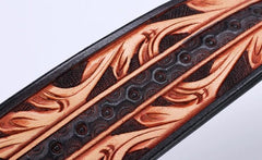 Handmade Genuine Custom Tooled Floral Cool Leather Mens Leather Men Belt for Men