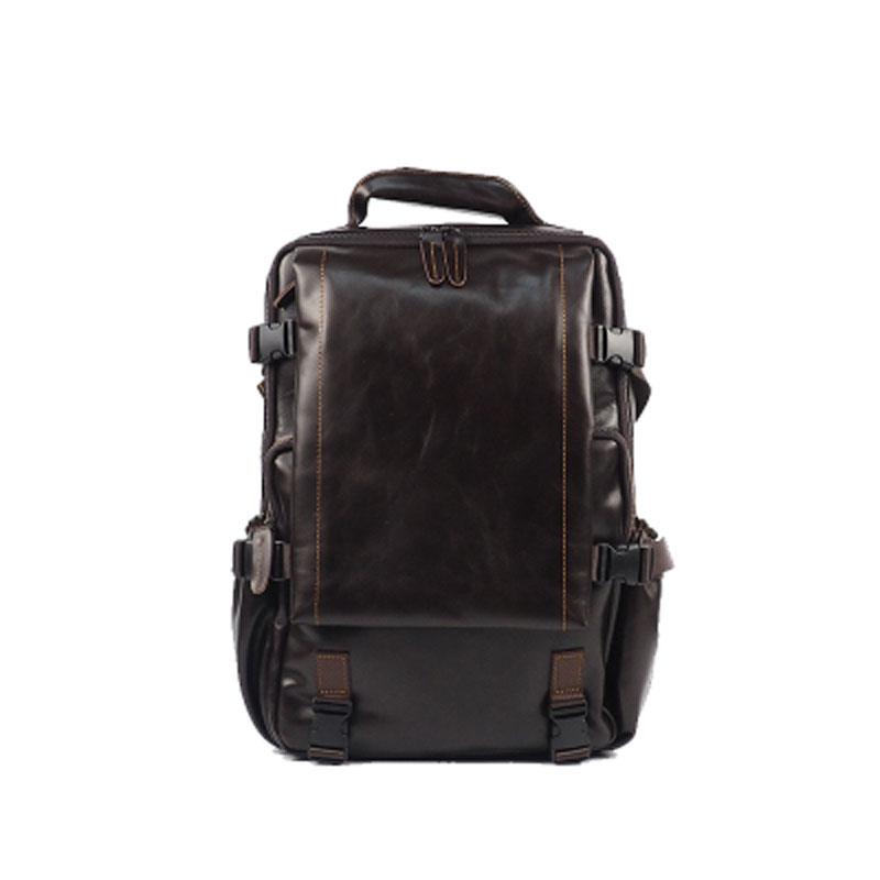 Cool Mens Leather 15inch Laptop Backpack Satchel Backpack Leather School Backpack for Men