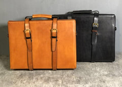 Handmade Leather Mens Cool Business Bag Messenger Bag Briefcase Work Bag Laptop Bag for men