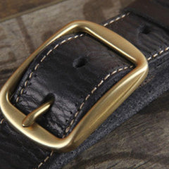 Genuine Leather Punk Rock Biker Trucker Mens Belt Men Black Coffee Belt for Men