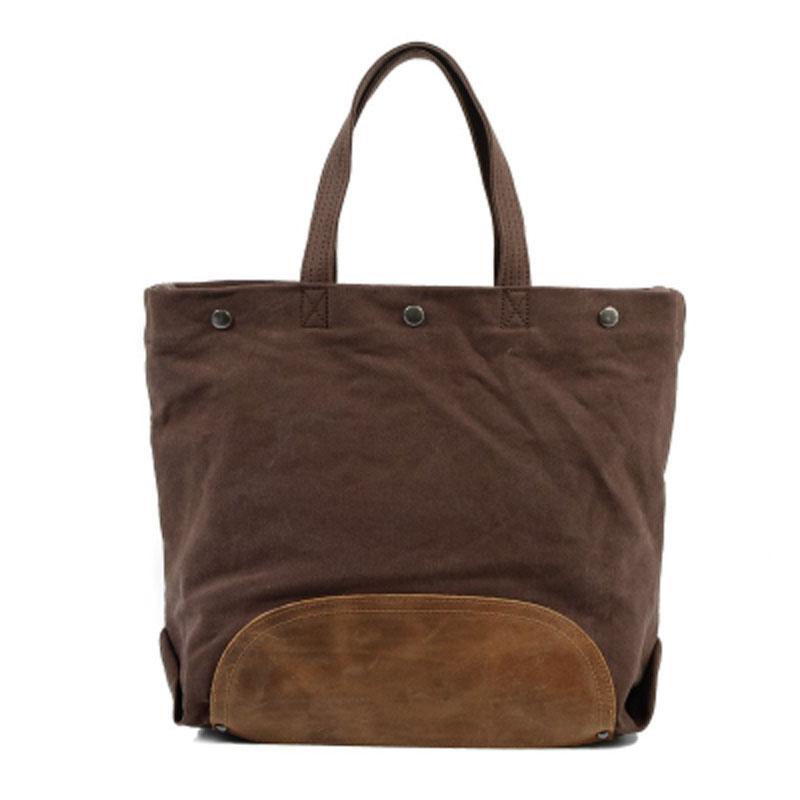 Mens Waxed Canvas Tote Purse Handbags Canvas Shoulder Bag for Men